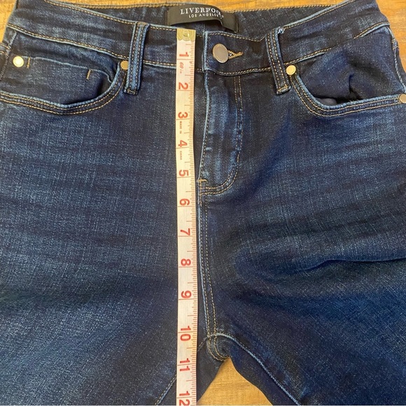 Liverpool Jeans Women's 2/26 Pamela Cropped Raw Hem Wide Leg Stretch Denim - Picture 5 of 12